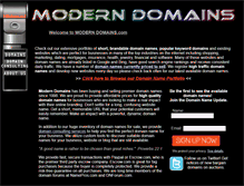 Tablet Screenshot of moderndomains.com